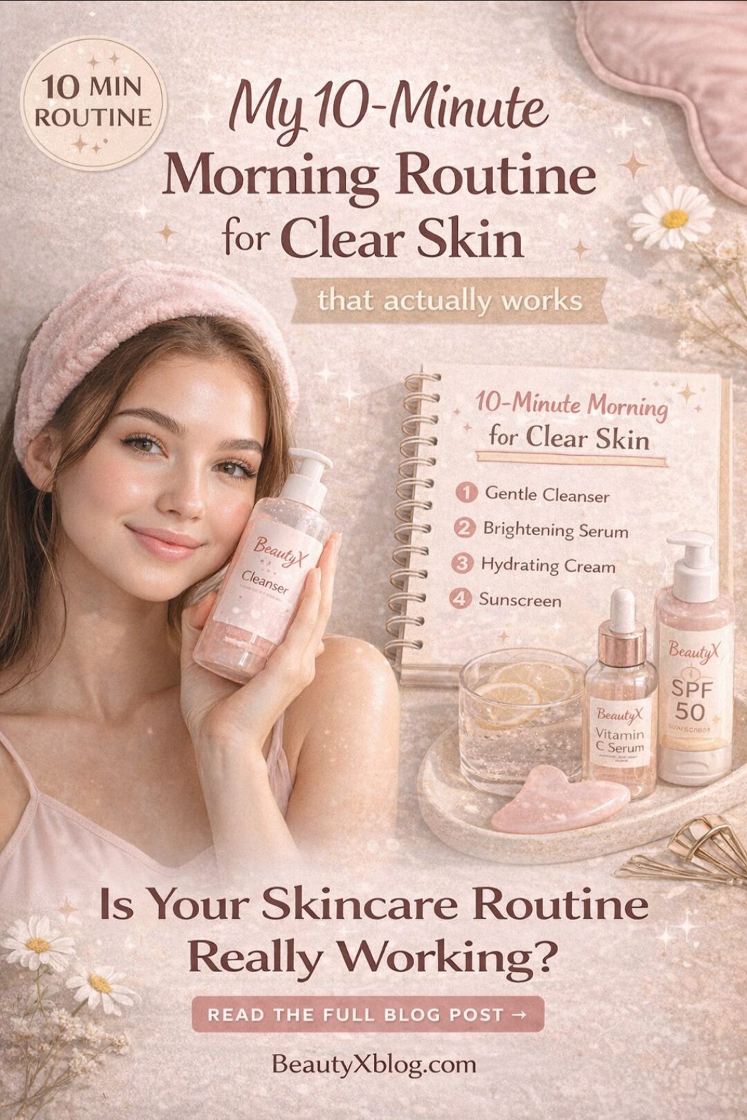 morning routine for clear skin